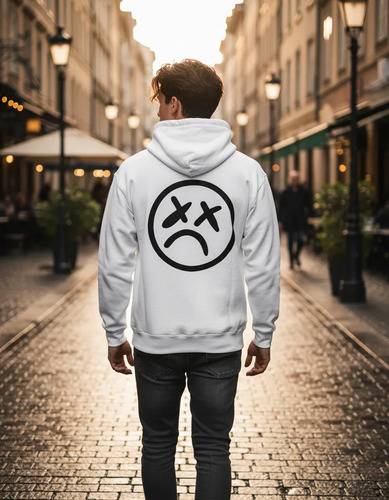 Sudadera Ct Junior H Merch $ad Boyz Carita Triste  | Envío gratis