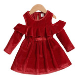 Ropa Niña Vestido Con Tul Rojo Y Encaje