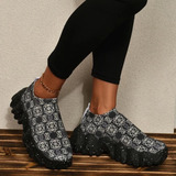 Zapatos Para Mujer, Estampado De Leopardo, Bloques De Color,