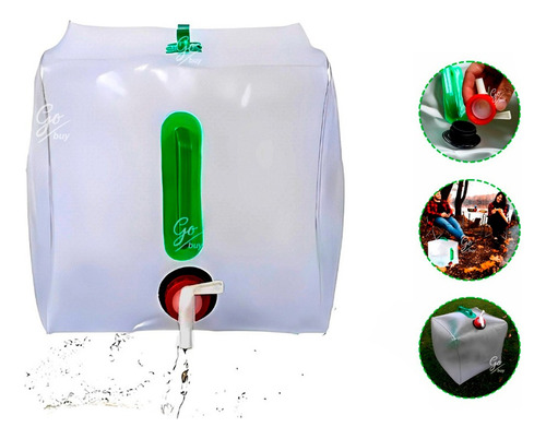 Botella Dispensador Bolsa Plegable Agua Para Camping Pesca