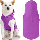 Gooby Chaleco De Forro Polar Con Capucha Para Perro, Morado,