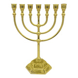 Candelabro Menorah 7 Brazos Templo Jerusalén 12 Tribus Israe