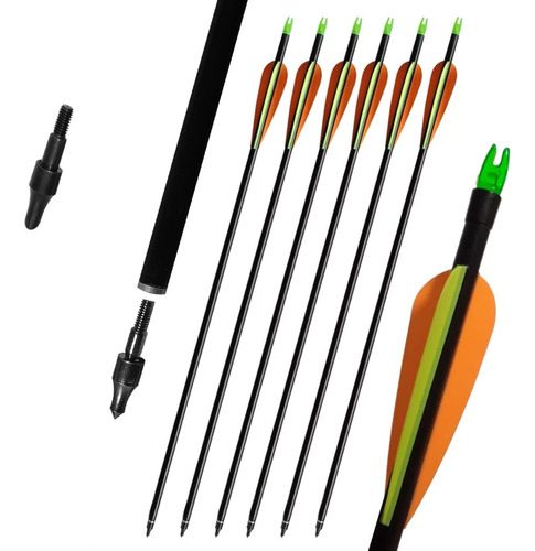 Flecha X6 Fibra Vidrio 30'' + 2 Puntas Intercambiables 