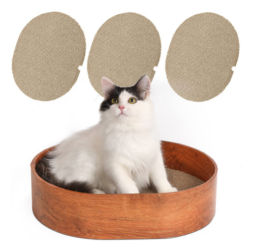 Protector De Muebles Para Gatitos, Caja Rascador Ovalada Con