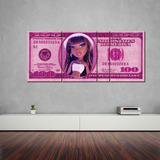 Cuadro Dólar Rosa Decorativo Bratz