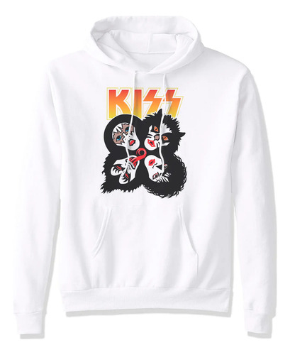 Sudadera Musica Rock Banda Logo Fans Kiss Army Rostros