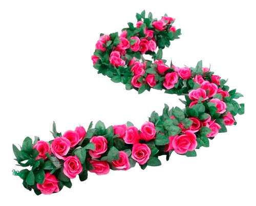Guirnalda De Rosas Artificiales Para Decoracion De Jardin