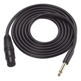 Cable Para Micrófono 5m 6,3mm A Xlr Canon Hembra Núcleo Cob