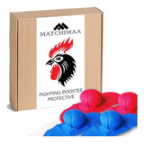 Matchimaa 2 Pares De Protectores De Gallo Rojo Y Azul 4