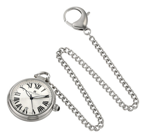 Reloj De Bolsillo De Cuarzo De Acero Inoxidable Charleshuber