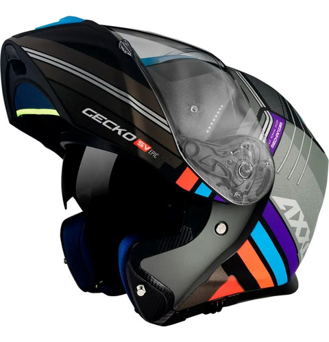 Capacete Moto Axxis Gecko Sv Epic B1 Preto Fosco Motoqueiro