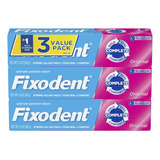 Fixodent Crema Adhesiva Para Dentaduras Postizas 3 Pack 