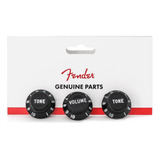 Set De Knobs Fender Stratocaster Preto - Original