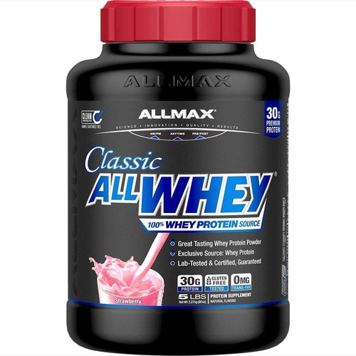 Proteina Allmax Allwhey Classic 100% Suero De Leche 5 Lbs Sabor Fresa