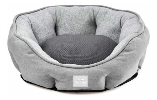 Cama Para Perros Y Gatos - Scalloped Medium Grey Dog Bed L