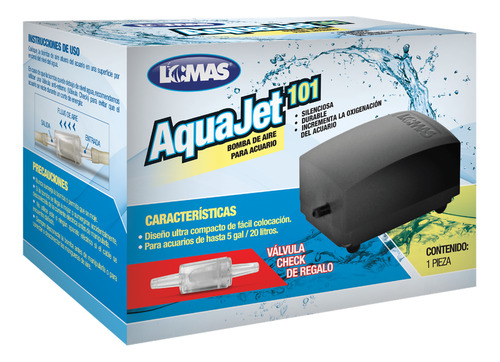 Bomba Aire Para Pecera Oxigenadora Acuario Aquajet 101 20l