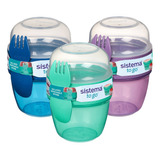 Pack 6 Tapers Snack Sistema To Go Colores Surtidos 500ml Color Multicolor