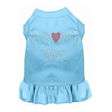 Vestido De Adopción Con Pedrería, Azul Bebé, 3x-grande