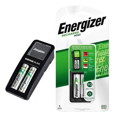 Cargador Energizer Mini Carga Aa Aaa + 2 Aa 1300omah 
