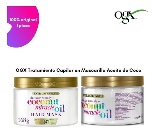 Ogx Tratamiento Capilar Reparación Daño Aceite De Coco 