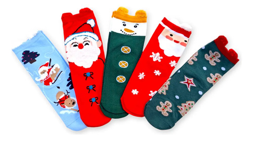 Calcetas Cortas Navideñas Navidad Reno Rodolfo El Reno