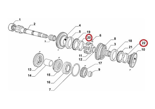 Anillo Sincronizador 1 2 Marcha Fiat Stilo Qubo Renegade Foto 2