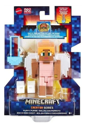Minecraft Creator Series Bolso Con Perrito Figura Original 