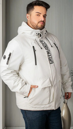 Chamarra Hombre Rompevientos Plus Size Pol7077xl Greenlander