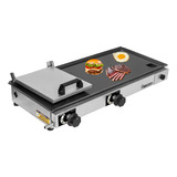 Chapa Lanche Profissional 30x70 Inox P/ Cheff Hambuguers