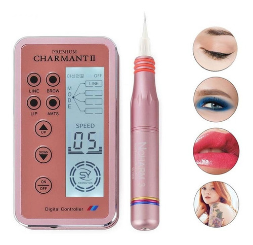 Dermógrafo Charmant Premium Digital + 10 Agulhas Rosqueavel