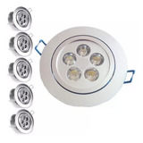 Pack X5 Focos De 5w Luz Fria Embutidos