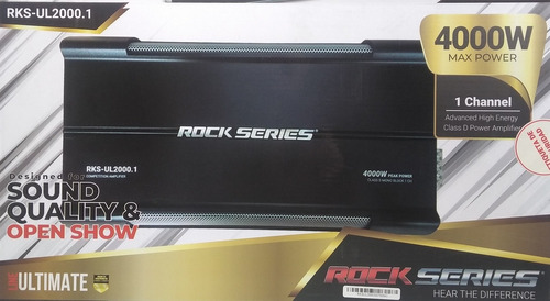 Amplificador Rock Series. 2000w Rms A 1 Ohms. Rks-ul2000.1. 