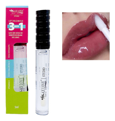 Lip Gloss Voluminoso Vegano Max Love Brasil Rekabeautyshop