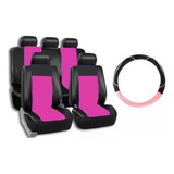 Super Oferta!! Funda Y Cubre Volante Milo Rosa Gol Y Voyage