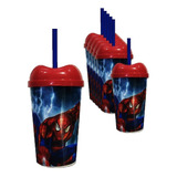 Vaso Pitillo Spiderman X12 Sorpresa Piñata Regalo Fiesta 