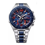 Relógio Edifice Prata Scuderia Toro Rosso Efr554 Promocional