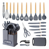 Juego De Utensilios Silicon Cocina Juego De Cuchillo 21 Set