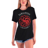 Camiseta Feminina Targaryen Game Of Thrones Fire And Blood