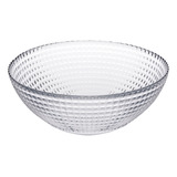 Tigela Bowl De Vidro Redonda Saladeira Fruta Travessa Cor Transparente