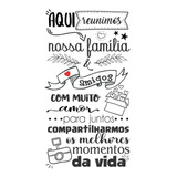 Adesivo De Parede Decorativo Frases Reunimos Família Amigos 