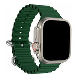 Pulseira Oceano Para Apple Watch Ultra 40 41 42 44 45 49mm Cor Verde-militar Largura 41.4 Mm