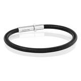 Pulsera De Acero Ip Negro 17,5 Cm Mesh Tube