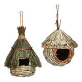 2x Birdhouse Roosting Hut Colgando Birds Cage Nido Para