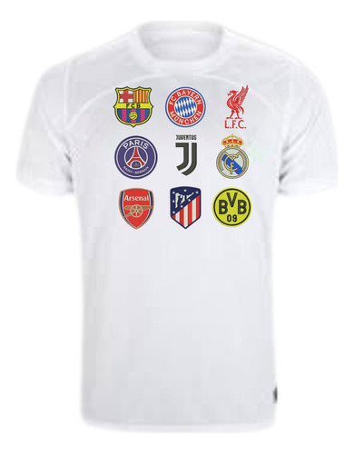 Camiseta De Times Europeus Kit 10 Unidades Atuais (bordado)