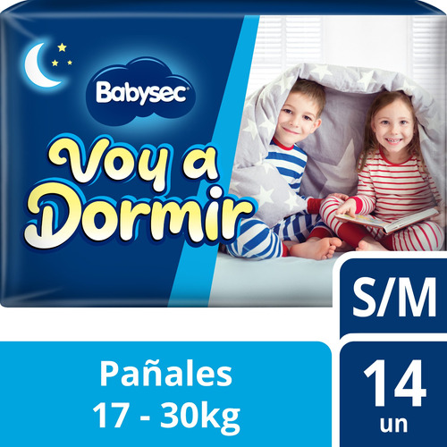 Bebé Babysec Voy A Dormir Pañales 14 Un S/m Tamaño Mediano (m)