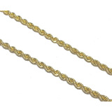Cadena Torsal De 14k De Oro Amarillo 4mm Collar Para Hombre