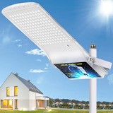 Luz De Calle Solar De 300w 30000lm Led Exterior Resiste...