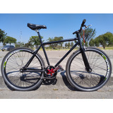 Bicicleta Fixie/libre Urbana Rin 700x32 Negra + Repuestos