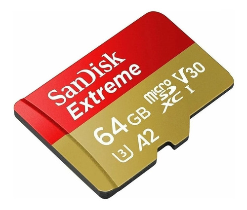 Memoria Micro Sd Extreme 64gb Sandisk Dsxc A2 V30 + Adaptado