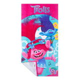 Toalla De Baño Para Niños Trolls 100% Algodón, Extra Suave 